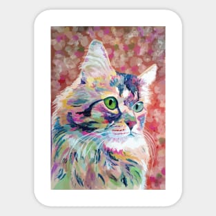 Cat Painting Sticker